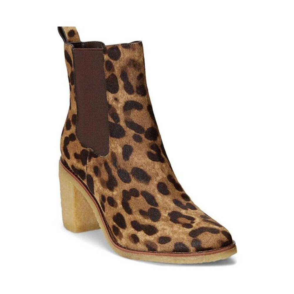 Lauren Ralph Lauren Marianna Boots Women's 6.5 Brown Suede Ankle Bootie LION154